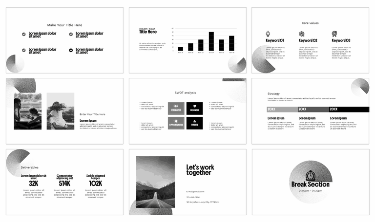 Powerpoint Gradient Dot Pattern Gradient Dot Presentation Template - Google Slide and PowerPoint