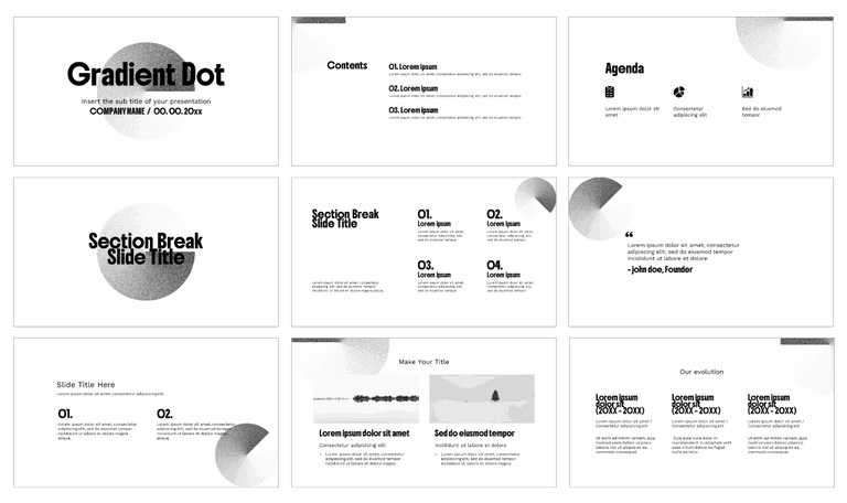 Gradient Dot Presentation Template - Google Slide and PowerPoint