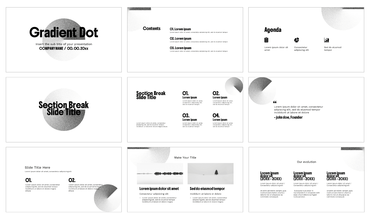 Gradient Dot Google Slide Themes PowerPoint Templates
