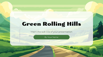 Green Rolling Hills Presentation Template - Google Slides and PPT