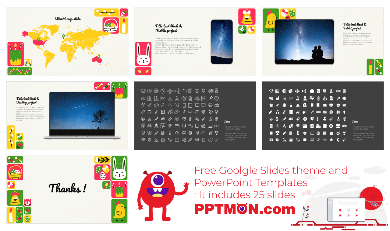 Happy Easter Day Google Slides Theme PowerPoint Template