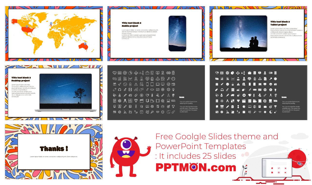 Hippie Psychedelic Free Google Slides Themes PowerPoint Templates