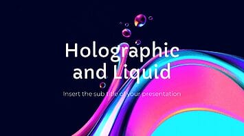 Holographic and Liquid Google Slides Theme PowerPoint Template