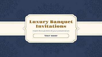 Luxury Banquet Invitations Google Slides PowerPoint Templates