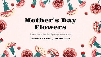 Mother's Day Flowers Presentation Template - Google Slides PPT