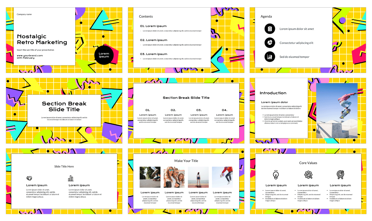 Nostalgic Retro Marketing Google Slides Themes PowerPoint Templates