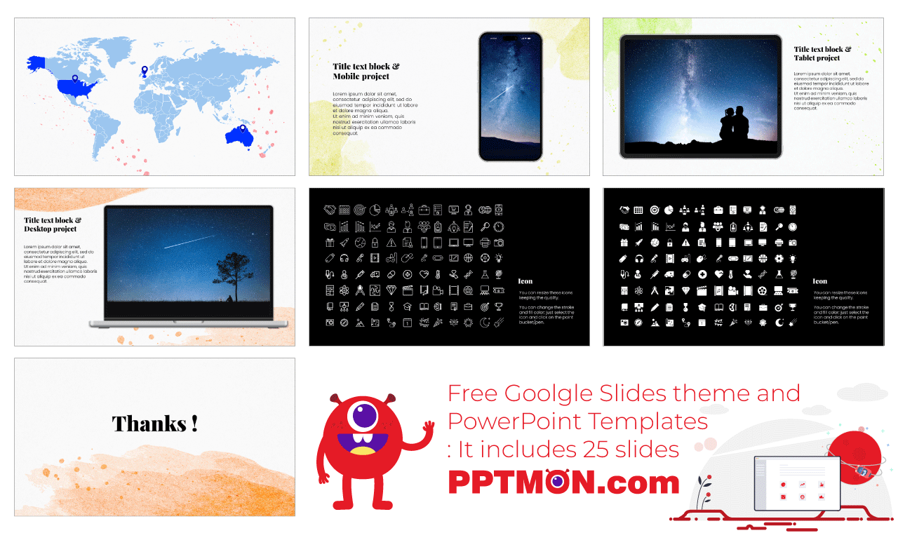 Pastel Watercolor Google Slides Themes PowerPoint Templates