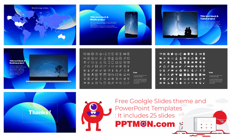 Blue Project Proposal Google Slides Theme PowerPoint Template