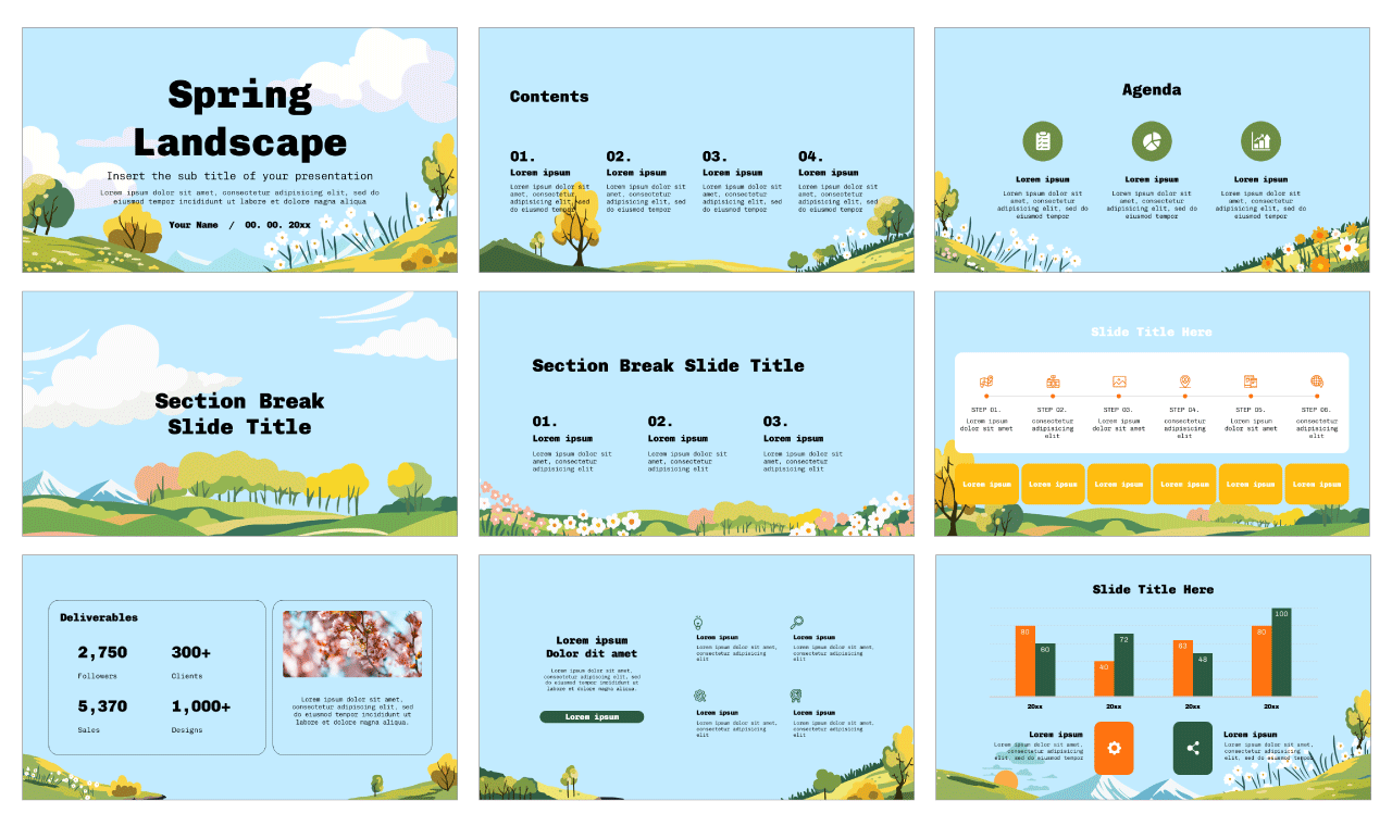 Spring Landscape Google Slides Themes PowerPoint Templates