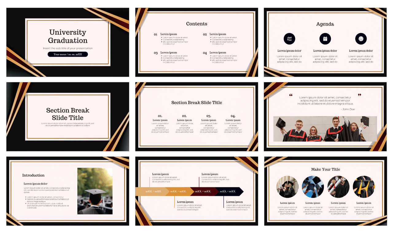 University Graduation Presentation Template - Google Slides PPT