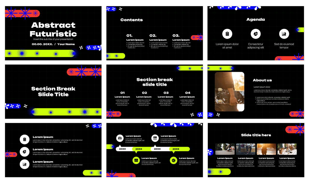 Abstract Futuristic Google Slides Themes PowerPoint Templates