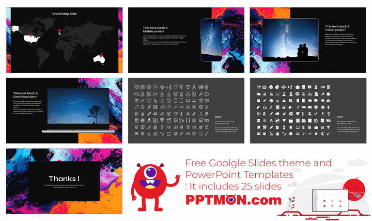 Abstract Paint Swirls Google Slides Themes PowerPoint Templates