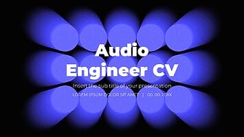 Audio Engineer CV Google Slides Themes PowerPoint Templates