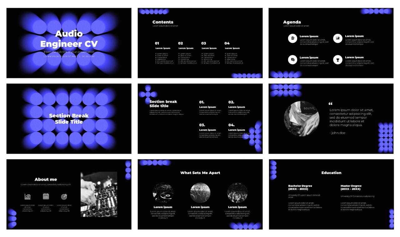 Audio Engineer Resume Free Google Slides Themes PowerPoint Templates