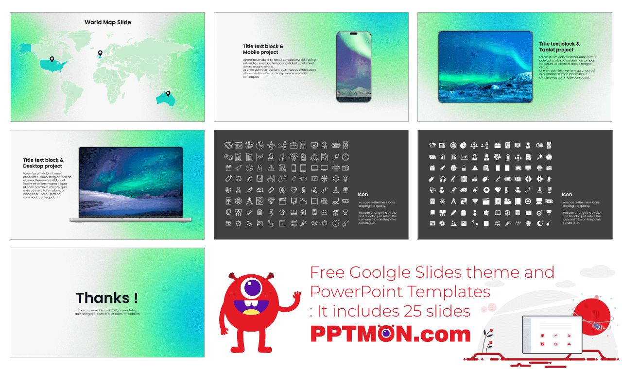 Blue Green Gradient Google Slides Themes PowerPoint Templates