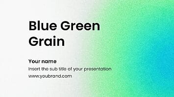 Blue Green Grain Free Google Slides Theme PowerPoint Template