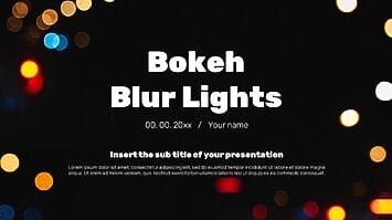 Bokeh Blur Lights Free Google Slides Theme PowerPoint Template