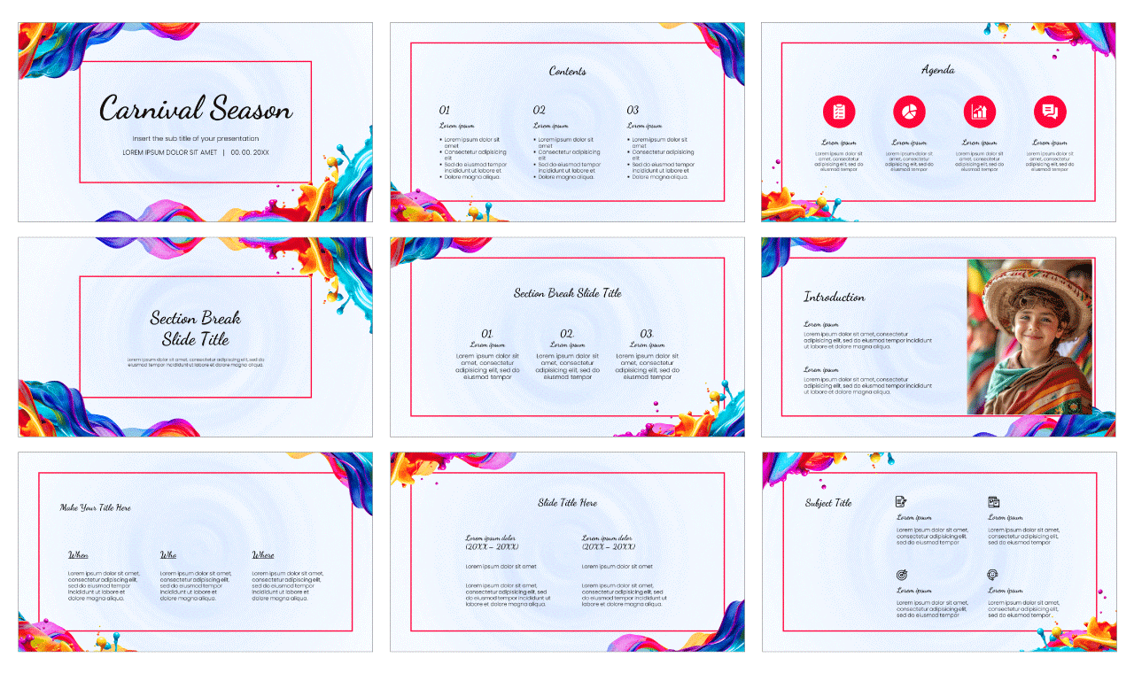 Carnival Season Google Slides Themes PowerPoint Templates