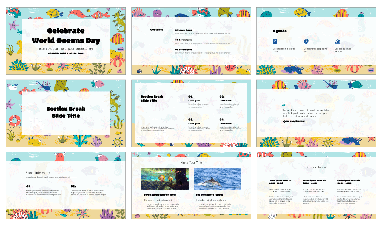 Celebrate World Oceans Day Google Slides Themes PowerPoint Templates
