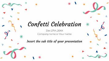 Confetti Celebration Google Slides Themes PowerPoint Templates