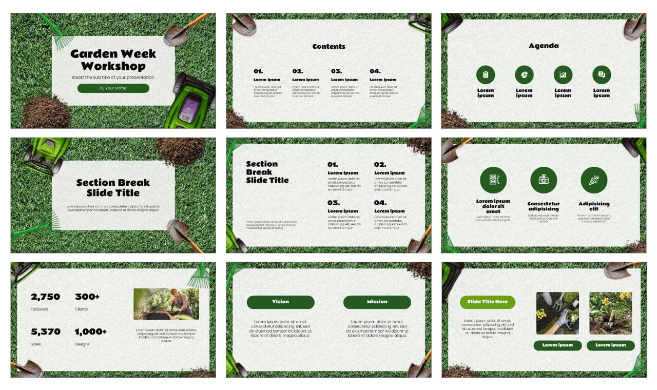Garden Week Workshop Google Slides Themes PowerPoint Templates