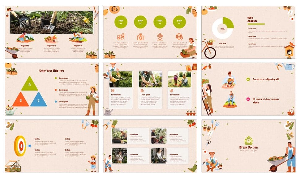 Vegetable Gardening Workshop Google Slides PPT Templates