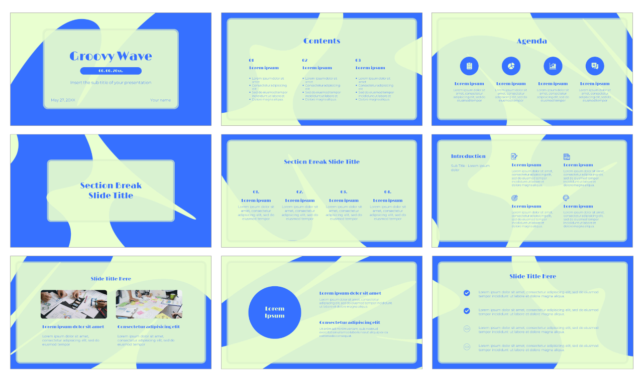 Groovy Wave Google Slides Themes PowerPoint Templates