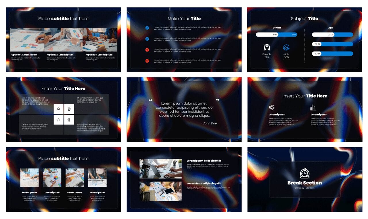 Holographic Free Google Slides Themes PowerPoint Templates