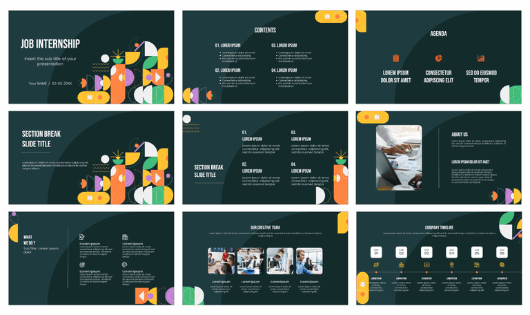 Powerpoint Background Job Examples Job Internship Free Presentation Templates - Google Slides & PPT