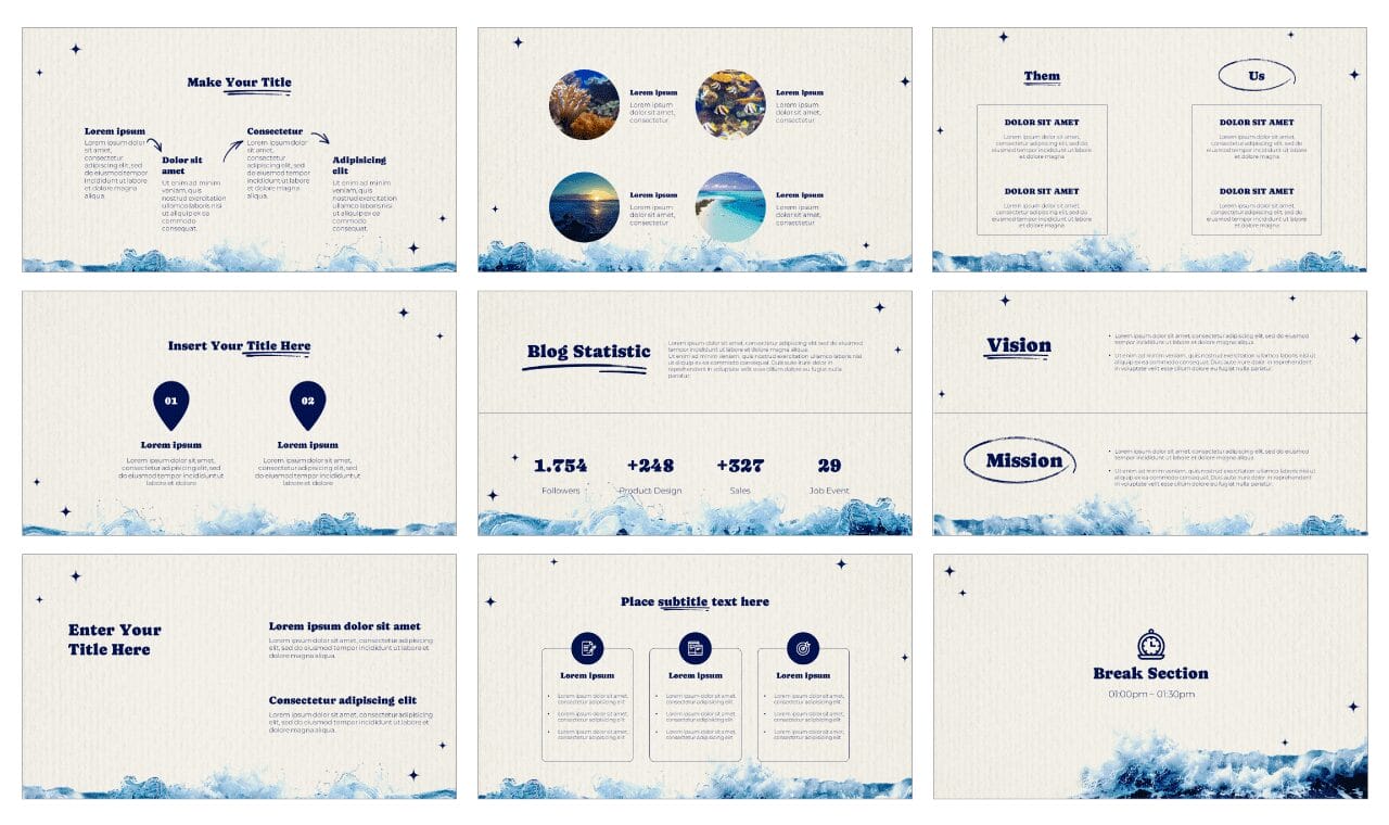 Save the Sea Free Google Slides Themes PowerPoint Templates
