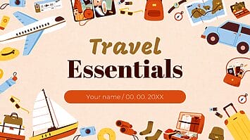 Travel Essentials Presentation Template-Google Slides PowerPoint