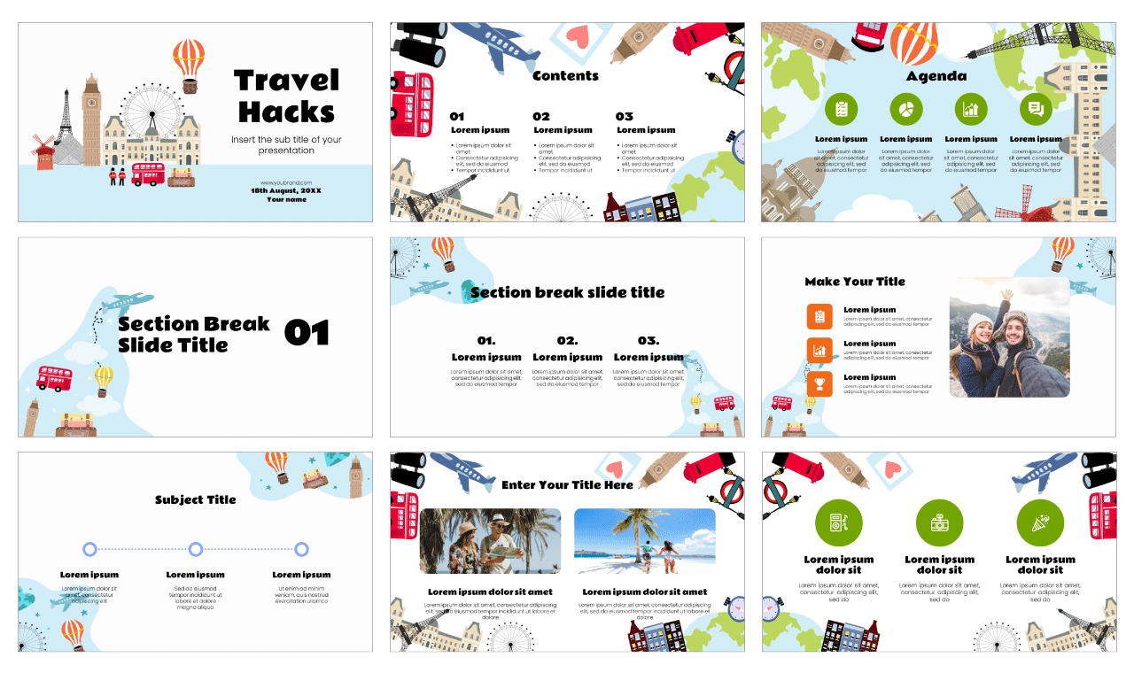 Travel Hacks Google Slides Themes PowerPoint Templates
