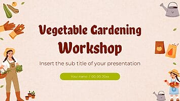 Vegetable Gardening Workshop Google Slides PPT Templates