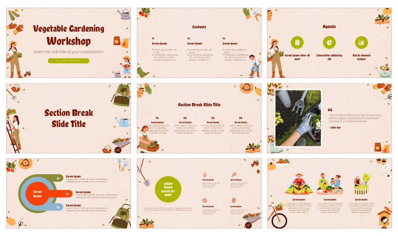 Vegetable Gardening Workshop Google Slides Themes PowerPoint Templates