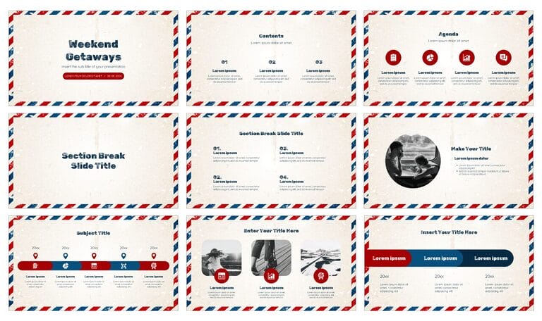 Weekend Getaways Google Slides Themes PowerPoint Templates