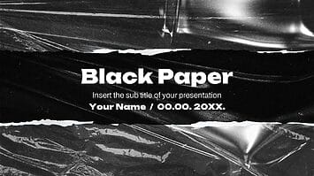 Black Paper Presentation Templates - Google Slides PowerPoint