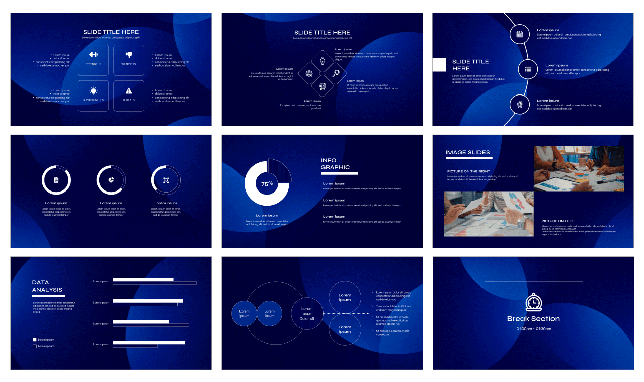 Blue Abstract Free Google Slide Themes PowerPoint Templates