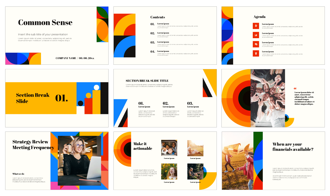Common Sense Google Slides Themes PowerPoint Templates