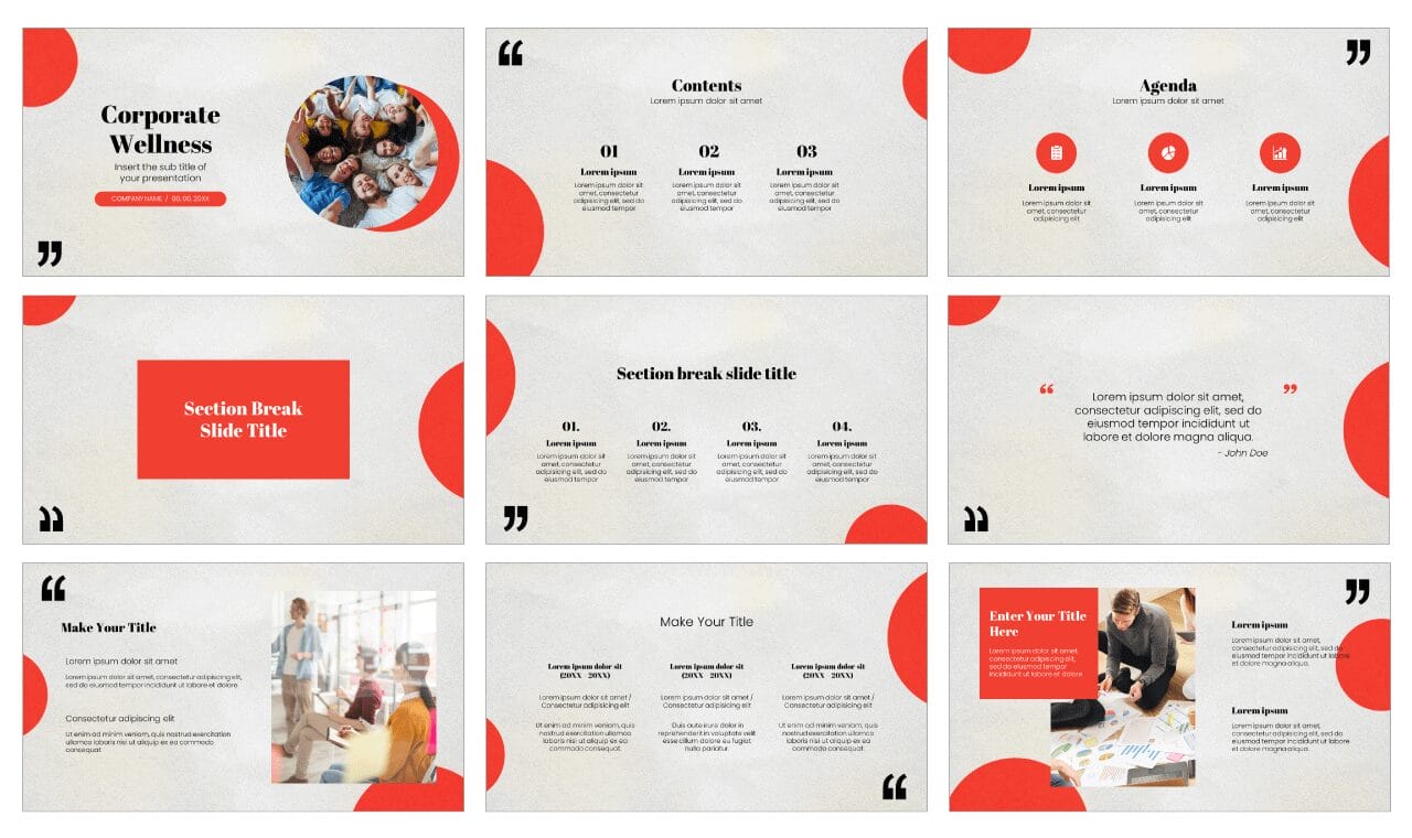 Corporate Wellness Google Slides Themes PowerPoint Templates