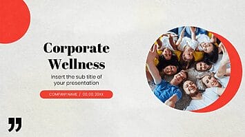 Corporate Wellness Presentation Template - Google Slides PPT