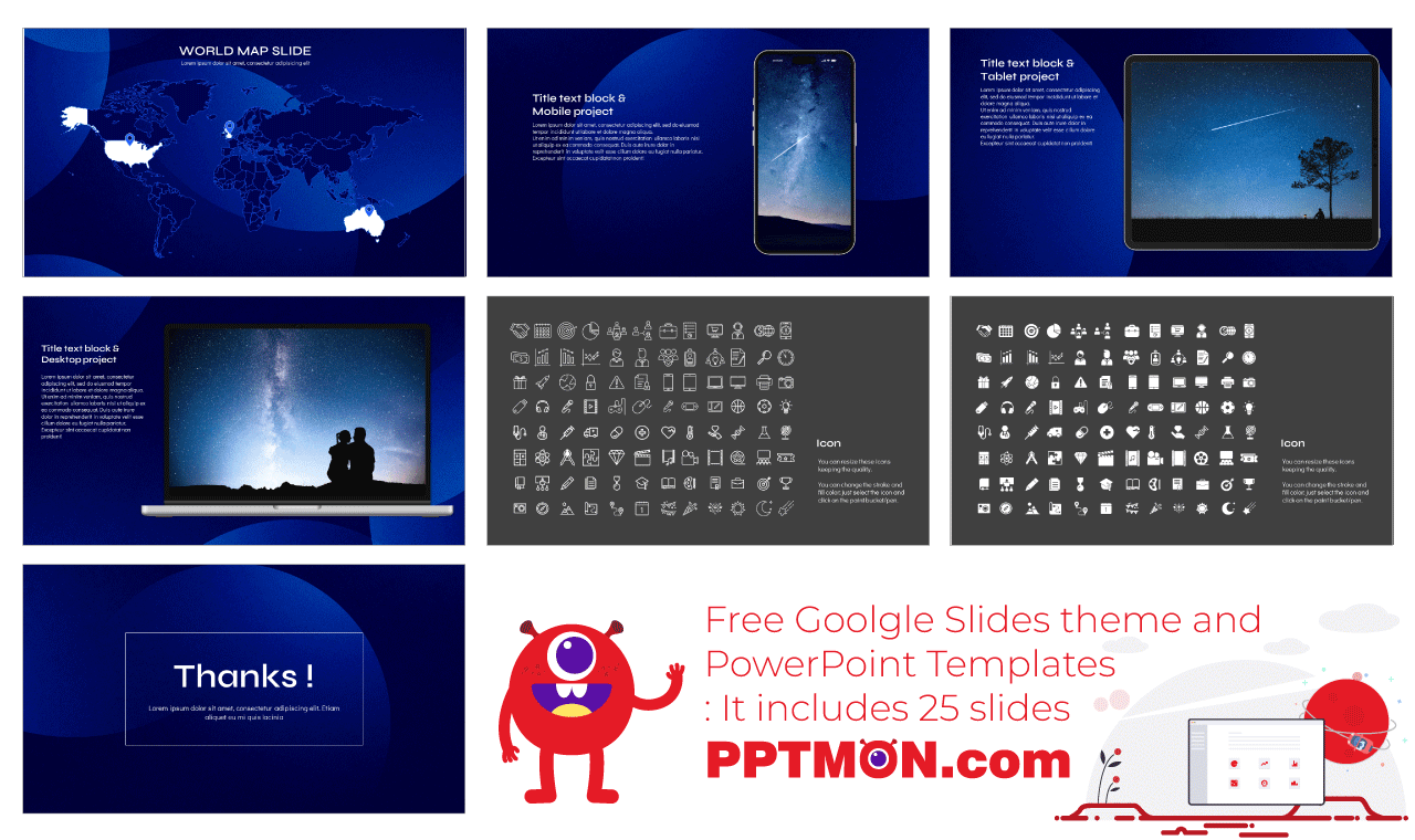 Dark Blue Free Google Slide Themes PowerPoint Templates