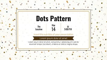Dots Pattern Presentation Template - Google Slide and PowerPoint
