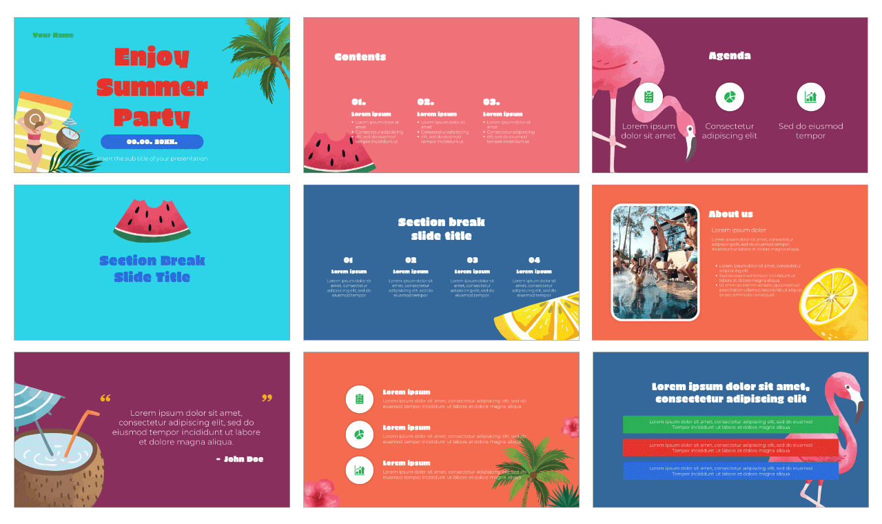 Enjoy Summer Free Google Slides Themes PowerPoint Templates