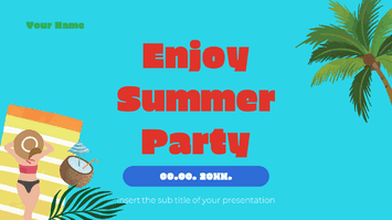 Enjoy Summer Party Google Slides Themes PowerPoint Templates