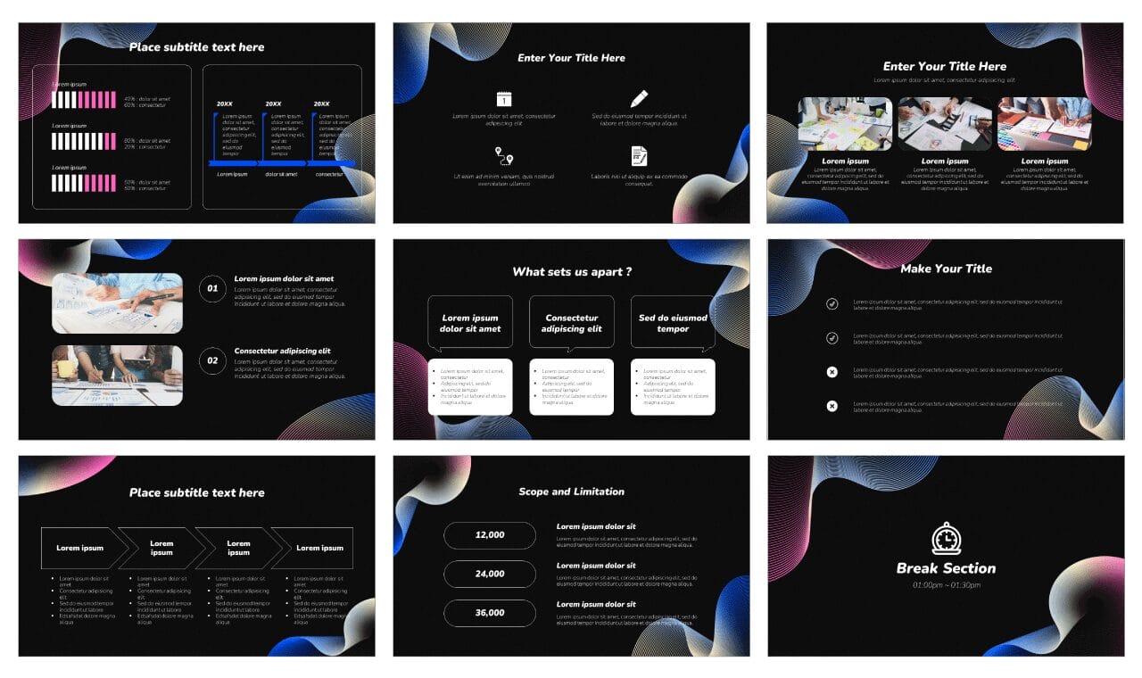 Futuristic Fluid Free Google Slides Themes PowerPoint Templates