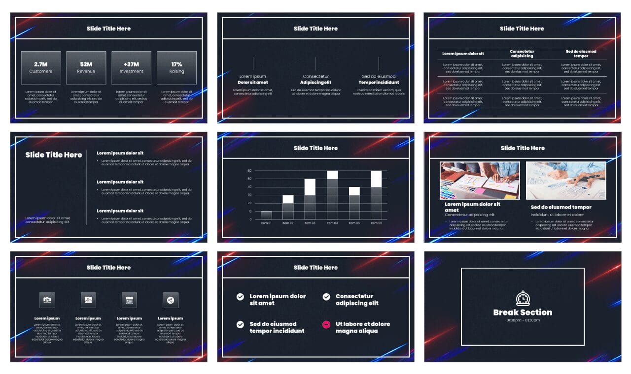 Futuristic Pitch Deck Free Google Slides Themes PowerPoint Templates