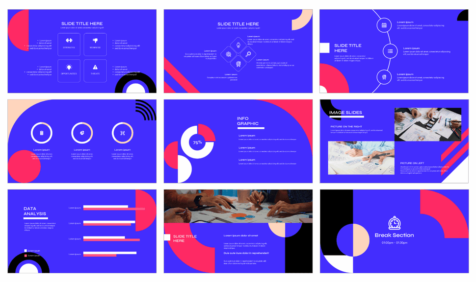 Slide Layout Designs Geometric Simple Design Google Slides PowerPoint Templates