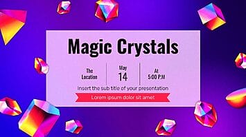 Magic Crystals Presentation Template - Google Slides PowerPoint