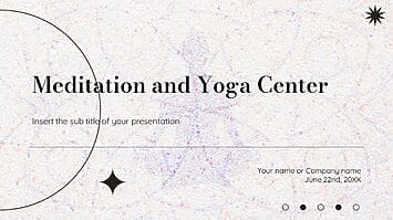 Meditation and Yoga Center Google Slides PowerPoint Templates