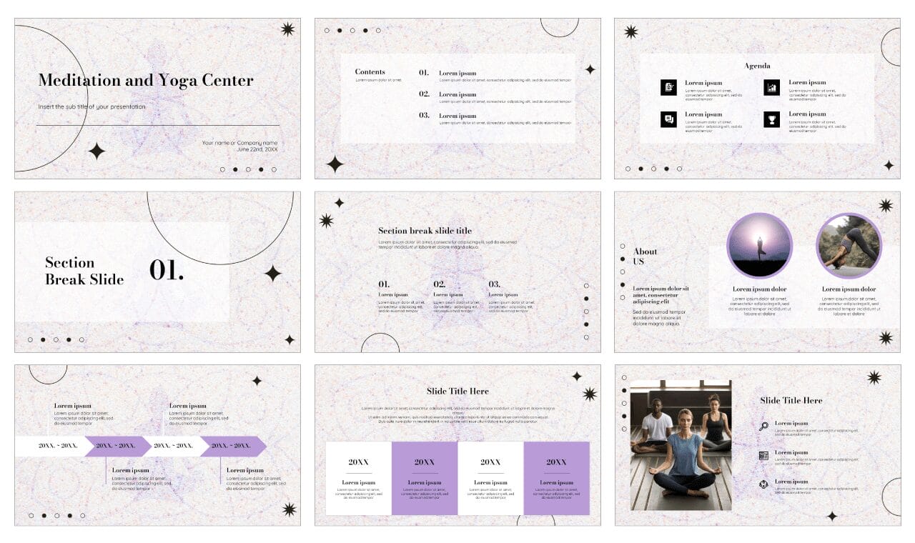 Meditation and Yoga Center Google Slides Themes PowerPoint Templates